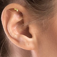 Gold Addiction Womens 10K Gold 7mm Single Earring