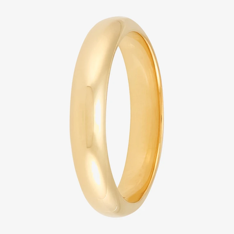 Unisex Adult 4MM 14K Gold Over Silver Wedding Band