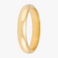 Unisex Adult 4MM 14K Gold Over Silver Wedding Band