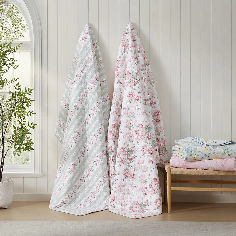 Laura Ashley Poppy Meadow Quilt Set