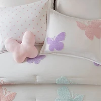 Intelligent Design Sunny Butterfly Tufted Comforter Set with Throw Pillow