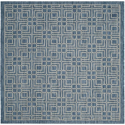 Safavieh Courtyard Collection Adelaide Geometric Indoor/Outdoor Square Area Rug