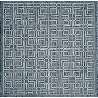 Safavieh Courtyard Collection Adelaide Geometric Indoor/Outdoor Square Area Rug