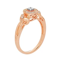Womens 1/10 CT. T.W. Genuine White Diamond Sterling Silver Promise Ring