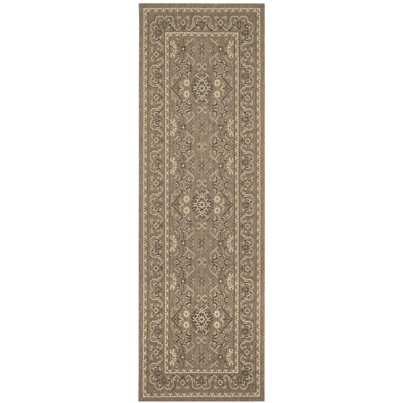 Safavieh Courtyard Collection Ilija Oriental Indoor/Outdoor Runner Rug