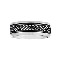 Mens 7.5MM Stainless Steel Wedding Band