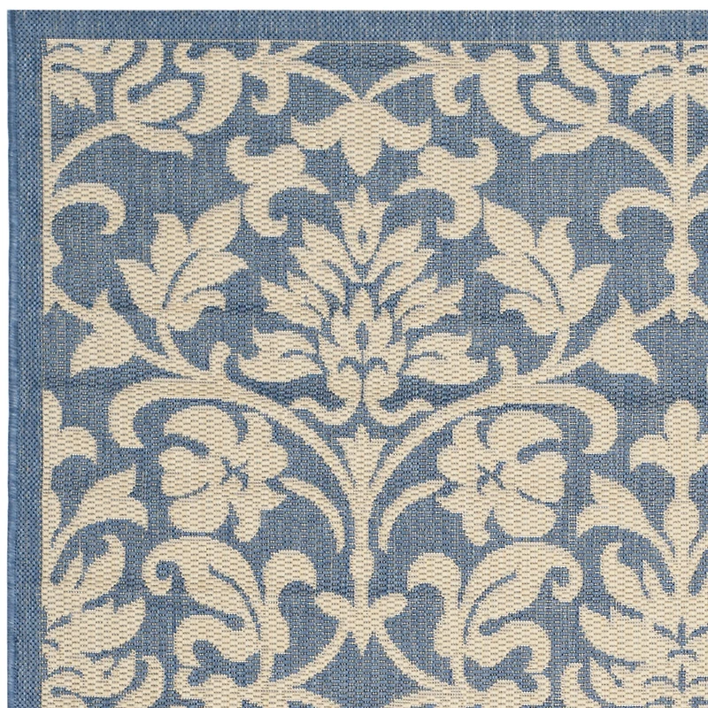 Safavieh Courtyard Collection Lyla Floral Indoor/Outdoor Square Area Rug
