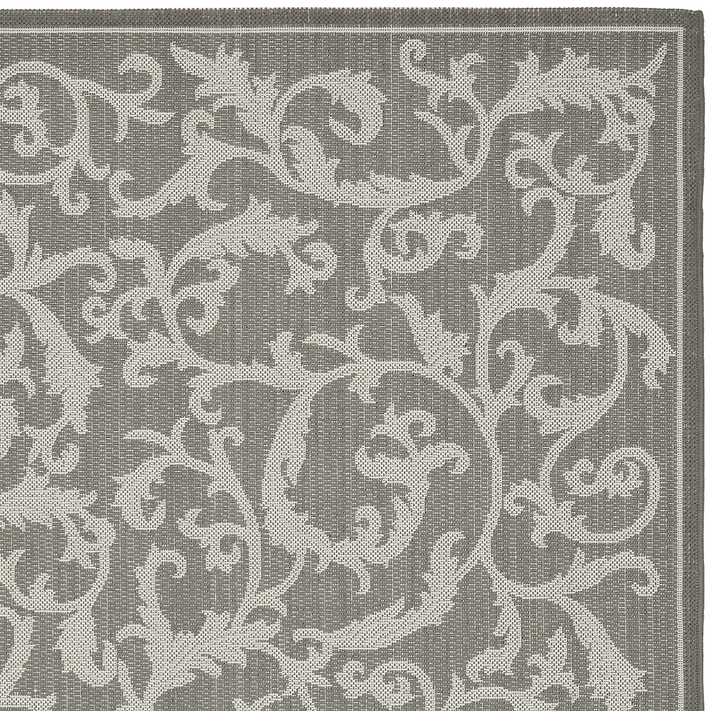 Safavieh Courtyard Collection Horatio Floral Indoor/Outdoor Runner Rug