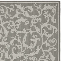 Safavieh Courtyard Collection Horatio Floral Indoor/Outdoor Runner Rug