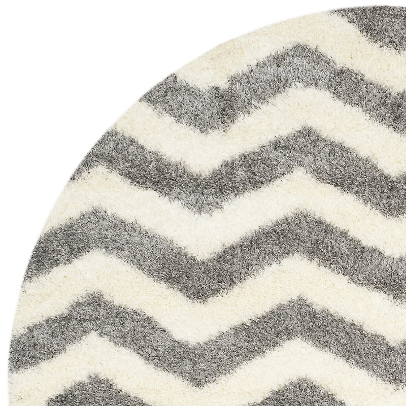 Safavieh Montreal Shag Collection Zoey Geometric Round Area Rug