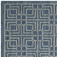 Safavieh Courtyard Collection Adelaide Geometric Indoor/Outdoor Square Area Rug