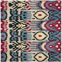 Safavieh Ikat Collection Eirann Geometric Square Area Rug