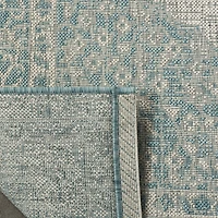 Safavieh Courtyard Collection Adria Oriental Indoor/Outdoor Round Area Rug