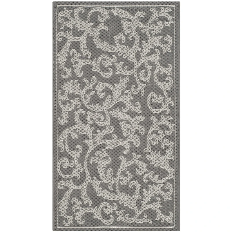 Safavieh Courtyard Collection Horatio Floral Indoor/Outdoor Area Rug