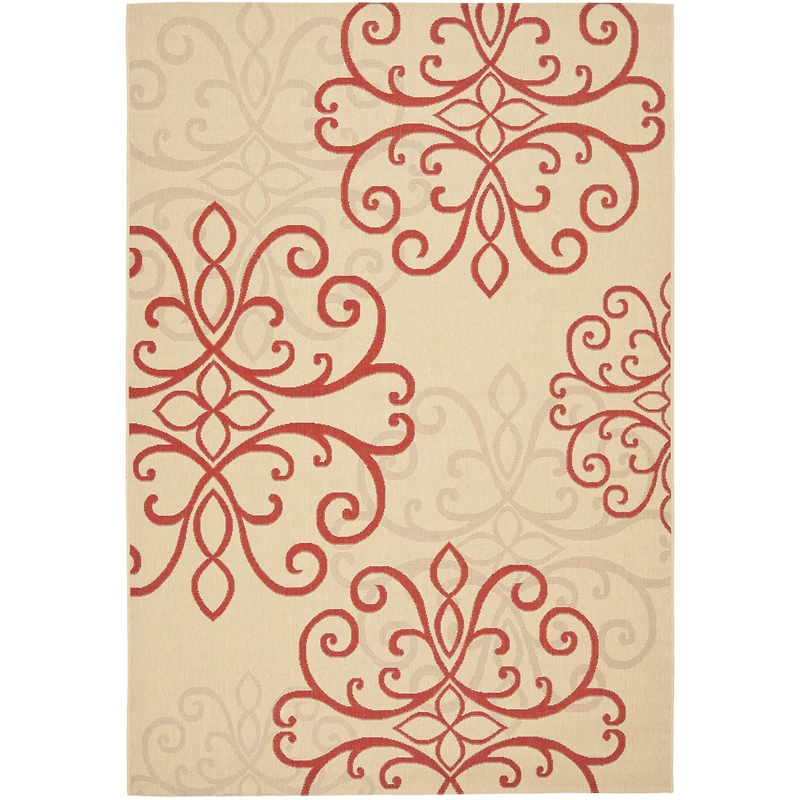 Safavieh Courtyard Collection Mortimer Floral Indoor/Outdoor Area Rug