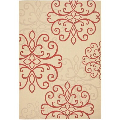 Safavieh Courtyard Collection Mortimer Floral Indoor/Outdoor Area Rug