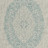 Safavieh Courtyard Collection Adria Oriental Indoor/Outdoor Round Area Rug