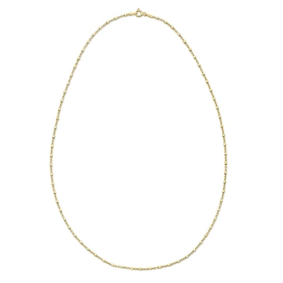 Made in Italy Womens 24K Gold Over Silver Sterling Silver 20 Inch Rope Chain Necklace