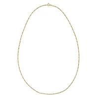 Made in Italy Womens 24K Gold Over Silver Sterling Silver 20 Inch Rope Chain Necklace