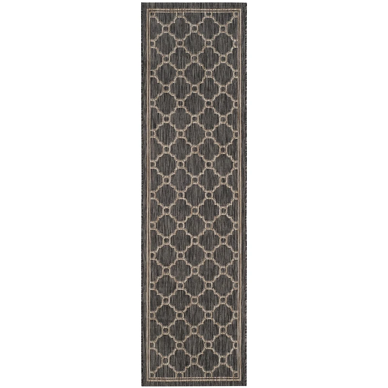 Safavieh Courtyard Collection Ian Geometric Indoor/Outdoor Runner Rug