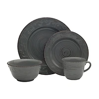 Pfaltzgraff Trellis Gray 16pc 16-pc. Stoneware Dinnerware Set