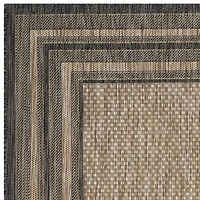 Safavieh Courtyard Collection Wanda Stripe Indoor/Outdoor Square Area Rug