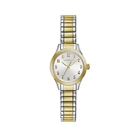 Caravelle Designed By Bulova Womens Two Tone Stainless Steel Bracelet Watch 45l177