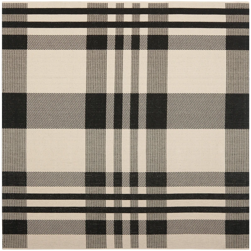 Safavieh Courtyard Collection Cori Plaid Indoor/Outdoor Square Area Rug