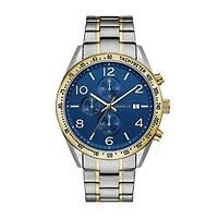 Caravelle Designed By Bulova Mens Two Tone Stainless Steel Bracelet Watch 45b152