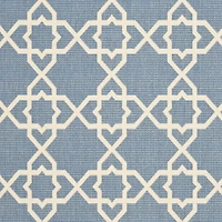 Safavieh Courtyard Collection Nicol Geometric Indoor/Outdoor Round Area Rug