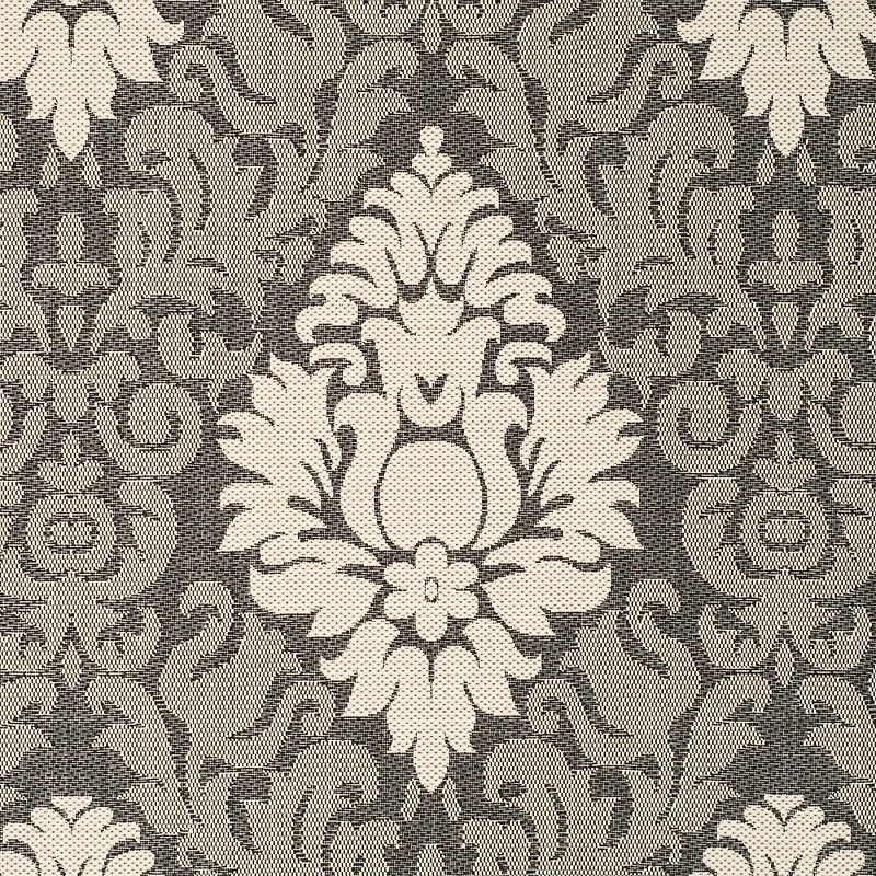 Safavieh Courtyard Collection Louise Damask Indoor/Outdoor Square Area Rug