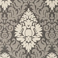 Safavieh Courtyard Collection Louise Damask Indoor/Outdoor Square Area Rug