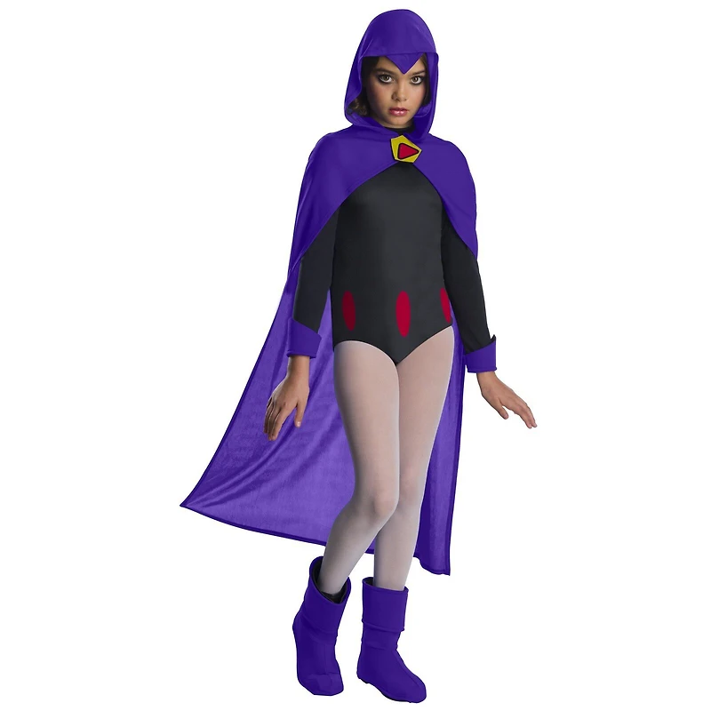 Little & Big Kid Girls Teen Titan Go Raven Deluxe DC Comics 4-pc. Costume