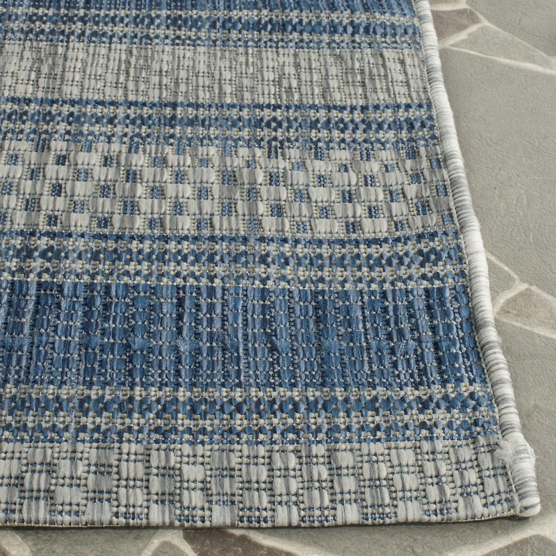 Safavieh Courtyard Collection Jessy Stripe Indoor/Outdoor Area Rug