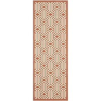 Safavieh Courtyard Collection Dorothy Geometric Indoor/Outdoor Runner Rug