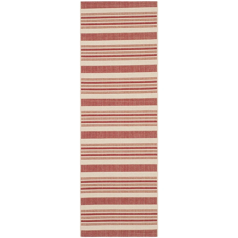 Safavieh Courtyard Collection Ercan Stripe Indoor/Outdoor Runner Rug