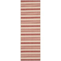 Safavieh Courtyard Collection Ercan Stripe Indoor/Outdoor Runner Rug