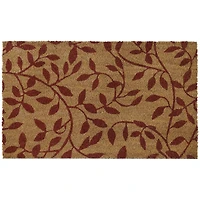 Achim Red Leaves Coir 18"X30" Doormat