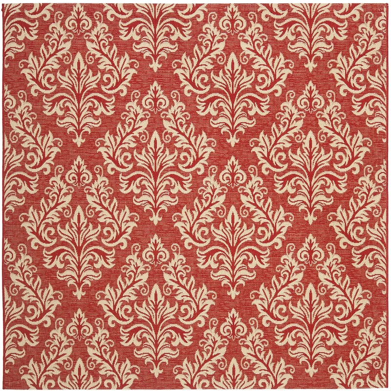 Safavieh Courtyard Collection Domhnall Floral Indoor/Outdoor Square Area Rug