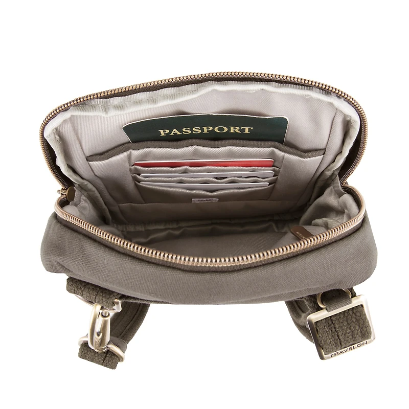 Travelon Anti-Theft Courier Small Slim Crossbody Bag