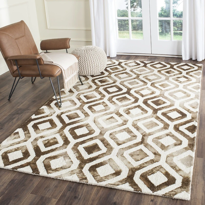 Safavieh Dip Dye Collection Lucian Geometric Square Area Rug