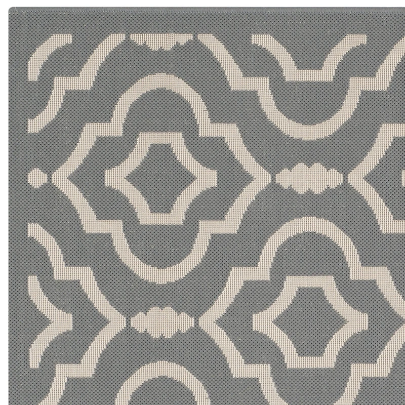 Safavieh Courtyard Collection Meryll Geometric Indoor/Outdoor Square Area Rug