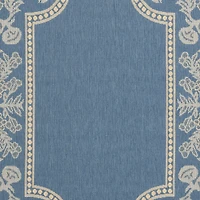 Safavieh Courtyard Collection Kestrel Oriental Indoor/Outdoor Round Area Rug