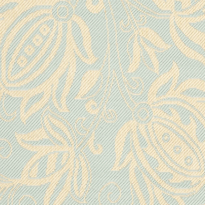 Safavieh Courtyard Collection Tarek Floral Indoor/Outdoor Round Area Rug