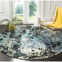 Safavieh Glacier Collection Eunice Geometric Round Area Rug