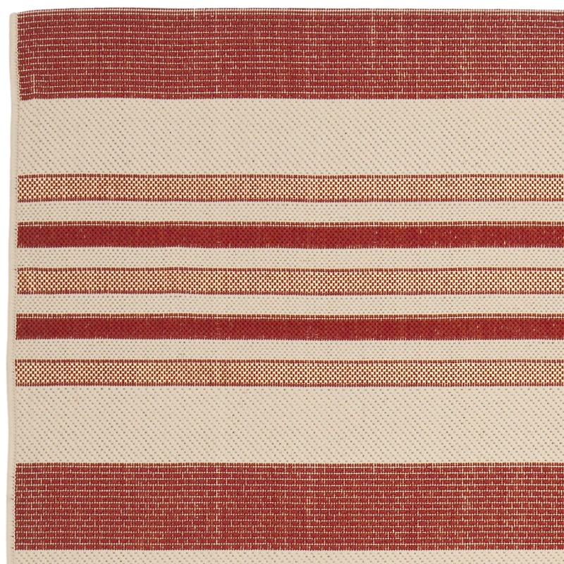 Safavieh Courtyard Collection Ercan Stripe Indoor/Outdoor Square Area Rug