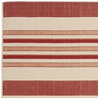 Safavieh Courtyard Collection Ercan Stripe Indoor/Outdoor Square Area Rug
