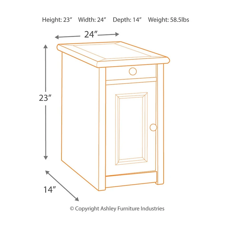 Signature Design by Ashley® Roanoke Storage Chairside Table