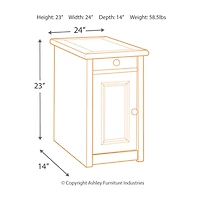 Signature Design by Ashley® Roanoke Storage Chairside Table
