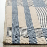 Safavieh Courtyard Collection Cori Plaid Indoor/Outdoor Round Area Rug